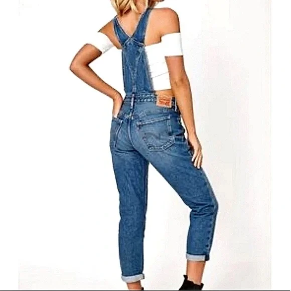 Levi's Blue Denim Overalls - Picture 2 of 14